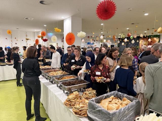 Aufgebautes Catering für eine Firmenveranstaltung